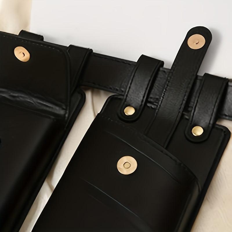 Vintage Double Pocket Belt Bag Gothic Y2K Waist Bag Women's Stylish