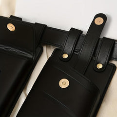 Vintage Double Pocket Belt Bag Gothic Y2K Waist Bag Women's Stylish