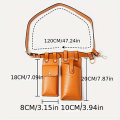 Vintage Double Pocket Belt Bag Gothic Y2K Waist Bag Women's Stylish