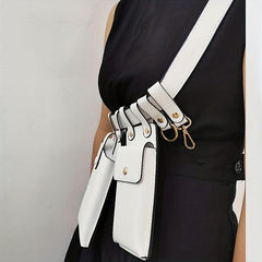 Vintage Double Pocket Belt Bag Gothic Y2K Waist Bag Women's Stylish