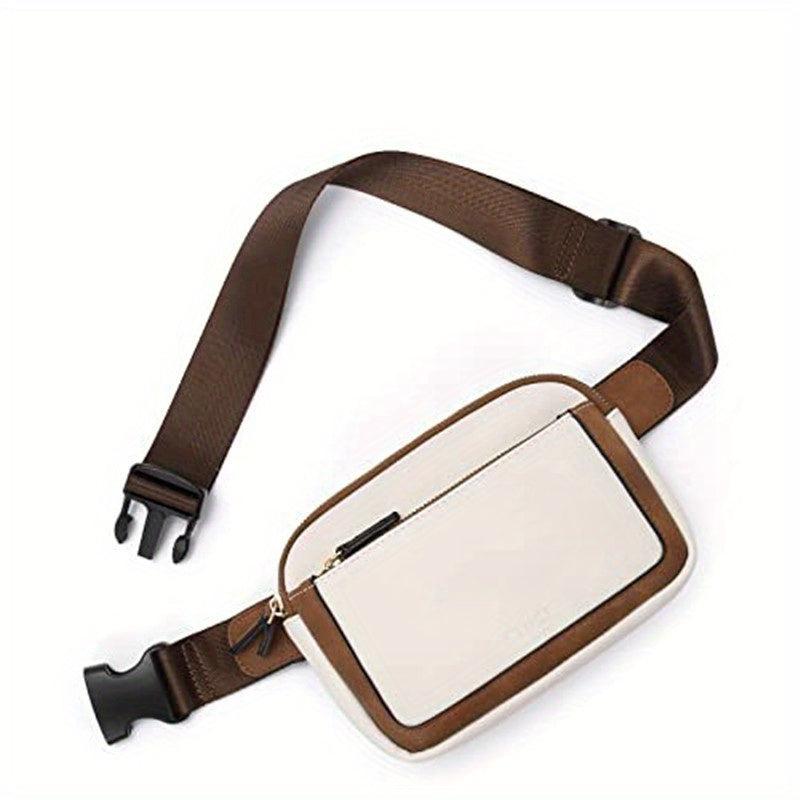 Outdoor Sports Waist Bag Faux Leather Crossbody Bag