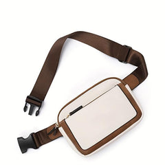 Outdoor Sports Waist Bag Faux Leather Crossbody Bag