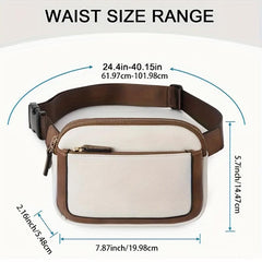 Outdoor Sports Waist Bag Faux Leather Crossbody Bag