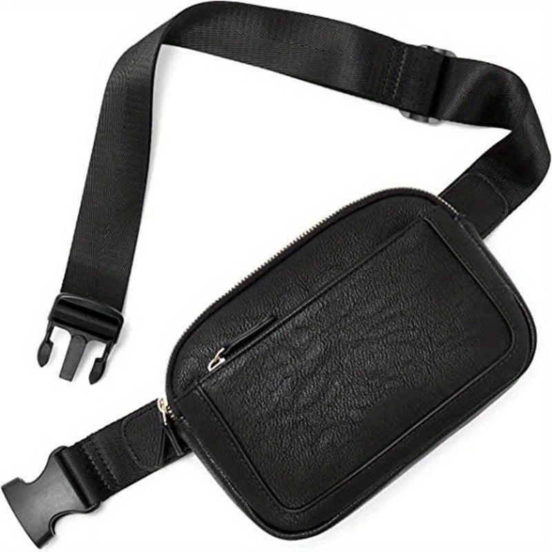 Outdoor Sports Waist Bag Faux Leather Crossbody Bag