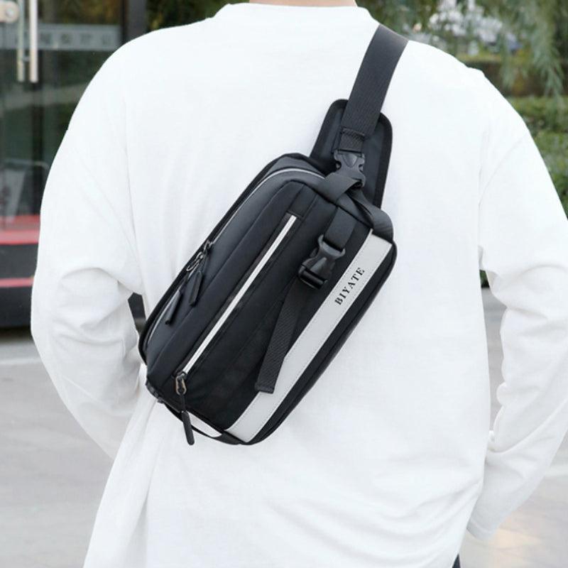 Colorblock Chest Bag Square Crossbody Sports Phone Bag