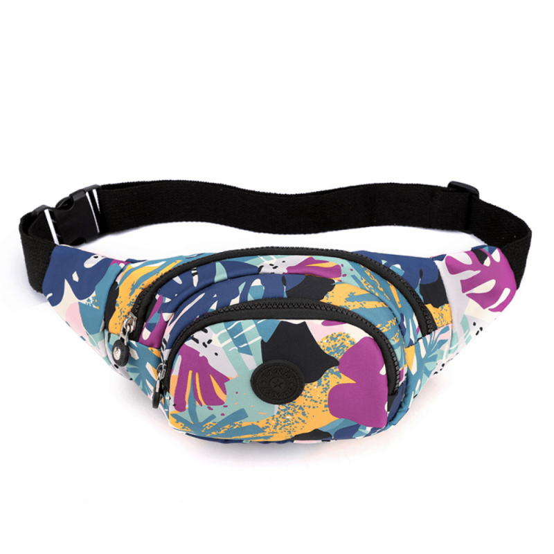Casual Printed Fanny Pack Nylon Belt Bag Waist Phone Bag
