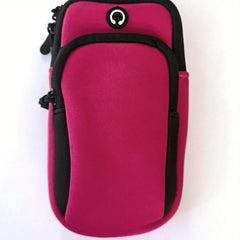 Colorblock Sports Arm Bag Zipper Phone Bag
