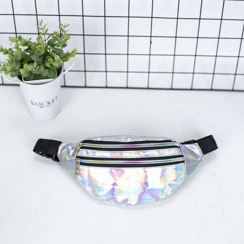Holographic Zip Fanny Pack for Women