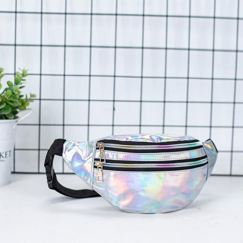Holographic Zip Fanny Pack for Women