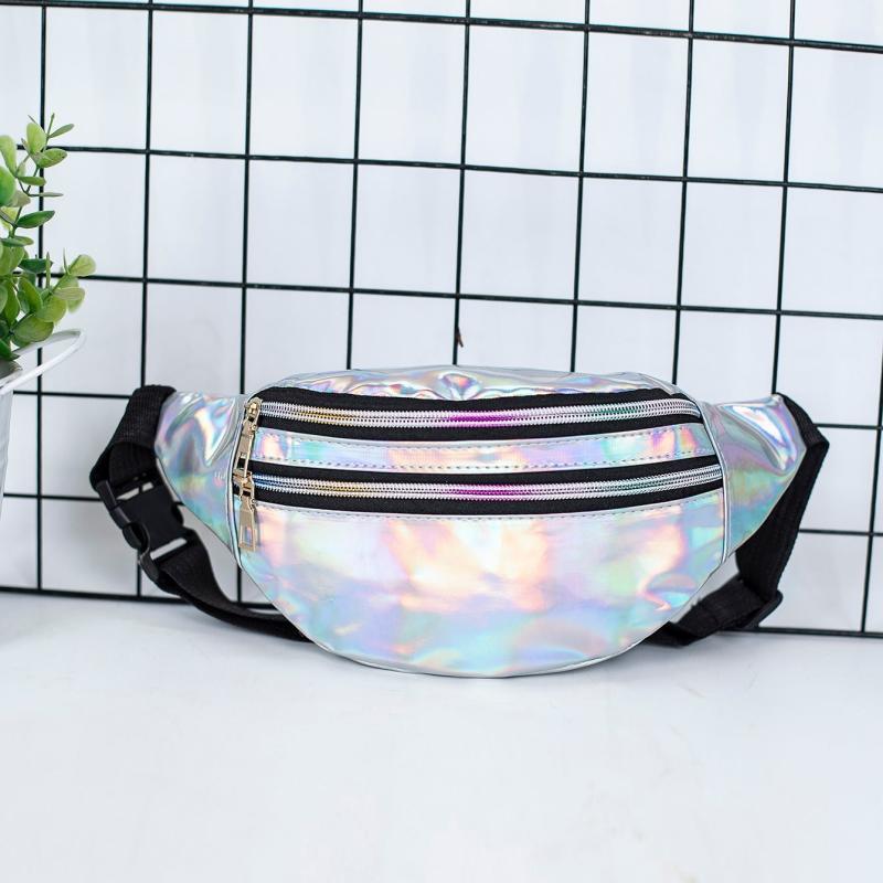 Holographic Zip Fanny Pack for Women