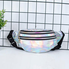 Holographic Zip Fanny Pack for Women
