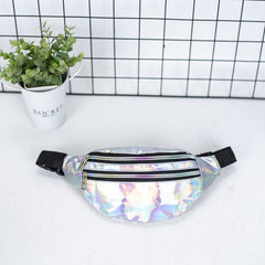 Holographic Zip Fanny Pack for Women