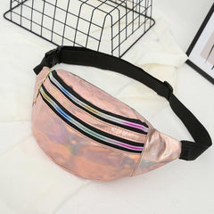Holographic Zip Fanny Pack for Women