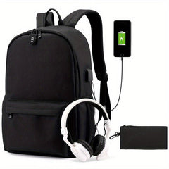 Multifunction Student Backpack USB Charging High Canvas School Bag