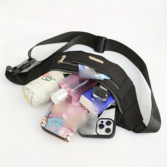 Outdoor Sports Waist Bag Zipper Front Crossbody Bag