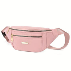 Outdoor Sports Waist Bag Zipper Front Crossbody Bag