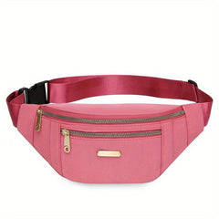 Outdoor Sports Waist Bag Zipper Front Crossbody Bag