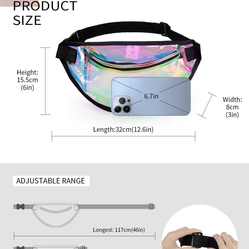 Glitter Fanny Pack Crossbody Bag for Women