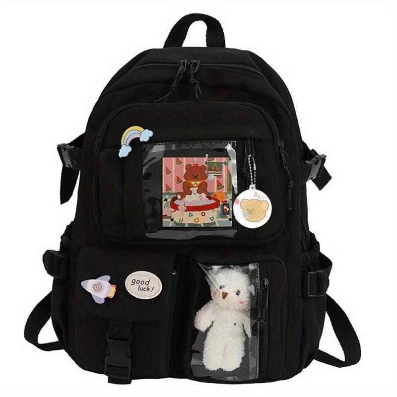 Women's Travel Backpack Waterproof School Bag Transparent Laptop Backpack