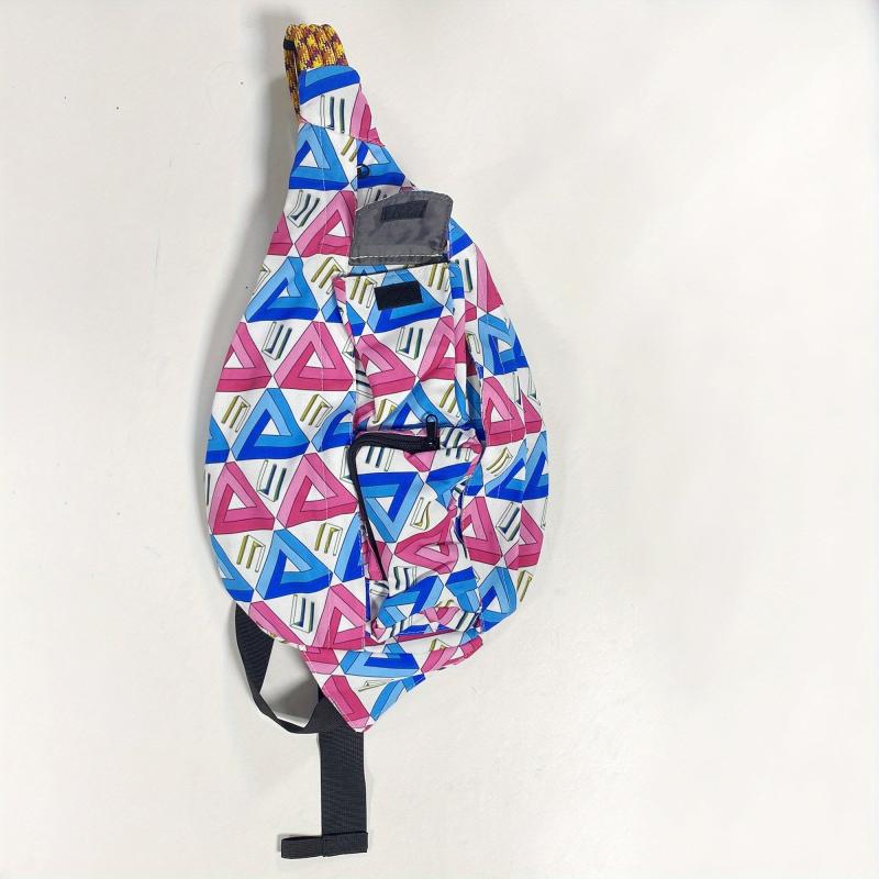 Retro Floral Ethnic Print Sling Bag Portable Sports Fitness Chest Bag