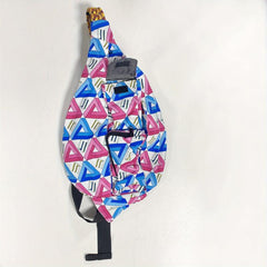 Retro Floral Ethnic Print Sling Bag Portable Sports Fitness Chest Bag