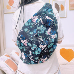 Retro Floral Ethnic Print Sling Bag Portable Sports Fitness Chest Bag