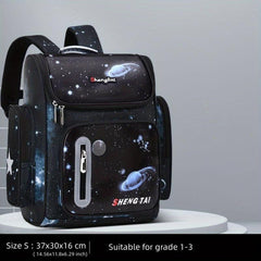 Waterproof Children Schoolbag Boys Kids Backpack Astronaut Space Starry Sky