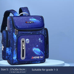 Waterproof Children Schoolbag Boys Kids Backpack Astronaut Space Starry Sky
