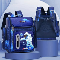 Waterproof Children Schoolbag Boys Kids Backpack Astronaut Space Starry Sky
