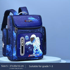 Waterproof Children Schoolbag Boys Kids Backpack Astronaut Space Starry Sky