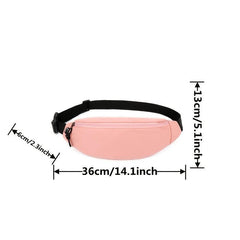 Women's Casual Front Zipper Waist Bag with Adjustable Strap