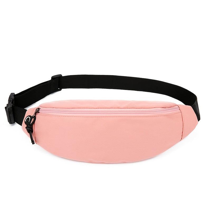 Women's Casual Front Zipper Waist Bag with Adjustable Strap