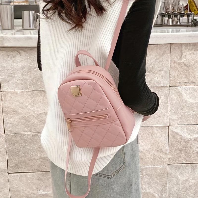 High End Leather Women's Mini Backpack for School Office Daily Use
