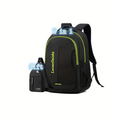 Large Capacity Travel Backpack with Shoulder Bag Set