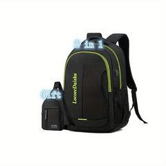 Large Capacity Travel Backpack with Shoulder Bag Set