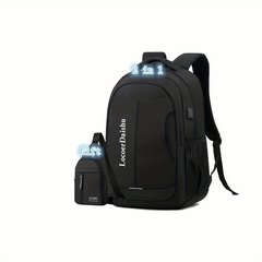 Large Capacity Travel Backpack with Shoulder Bag Set