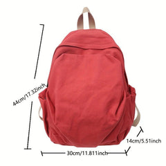 American Vintage Canvas High School Student Backpack Male Niche Army Green