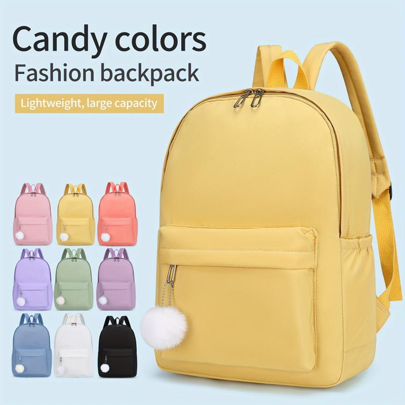Casual Macaron Backpack Large Capacity Travel Bag