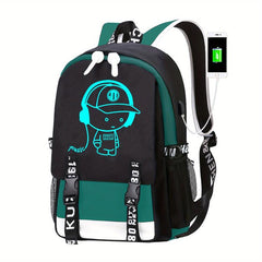 Cartoon Luminous Backpack Casual Durable Backpack