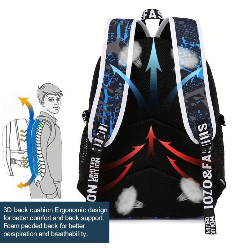 Cartoon Luminous Backpack Casual Durable Backpack