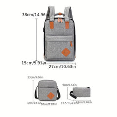 3pcs Multifunctional Backpack Computer Bag Set