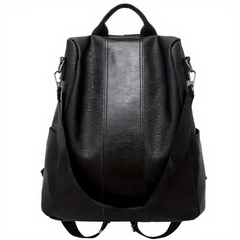 Men's PU Leather Backpack Waterproof Travel School Bag