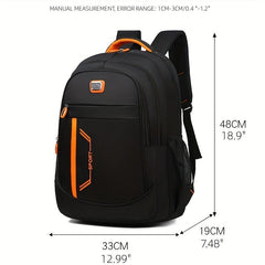Large Capacity Backpack Student Schoolbags Outdoor Sports Zipper Bag