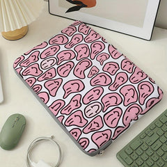Soft Laptop Bag Computer Fabric Cover Accessories Pink Face