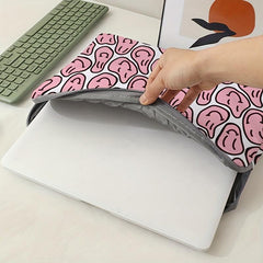 Soft Laptop Bag Computer Fabric Cover Accessories Pink Face