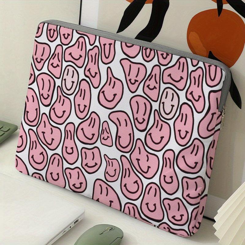 Soft Laptop Bag Computer Fabric Cover Accessories Pink Face