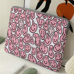 Soft Laptop Bag Computer Fabric Cover Accessories Pink Face