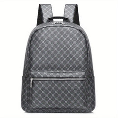 Men's Casual Flower Pattern Leather Backpack School Bag Laptop