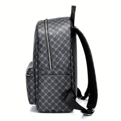 Men's Casual Flower Pattern Leather Backpack School Bag Laptop