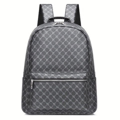 Men's Casual Flower Pattern Leather Backpack School Bag Laptop